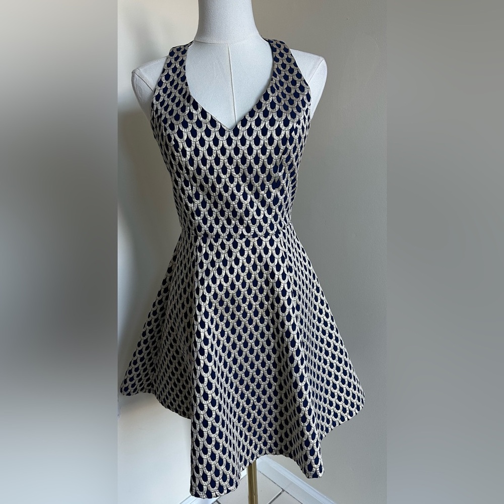 Eight Sixty Blue/Gold Dress- XS